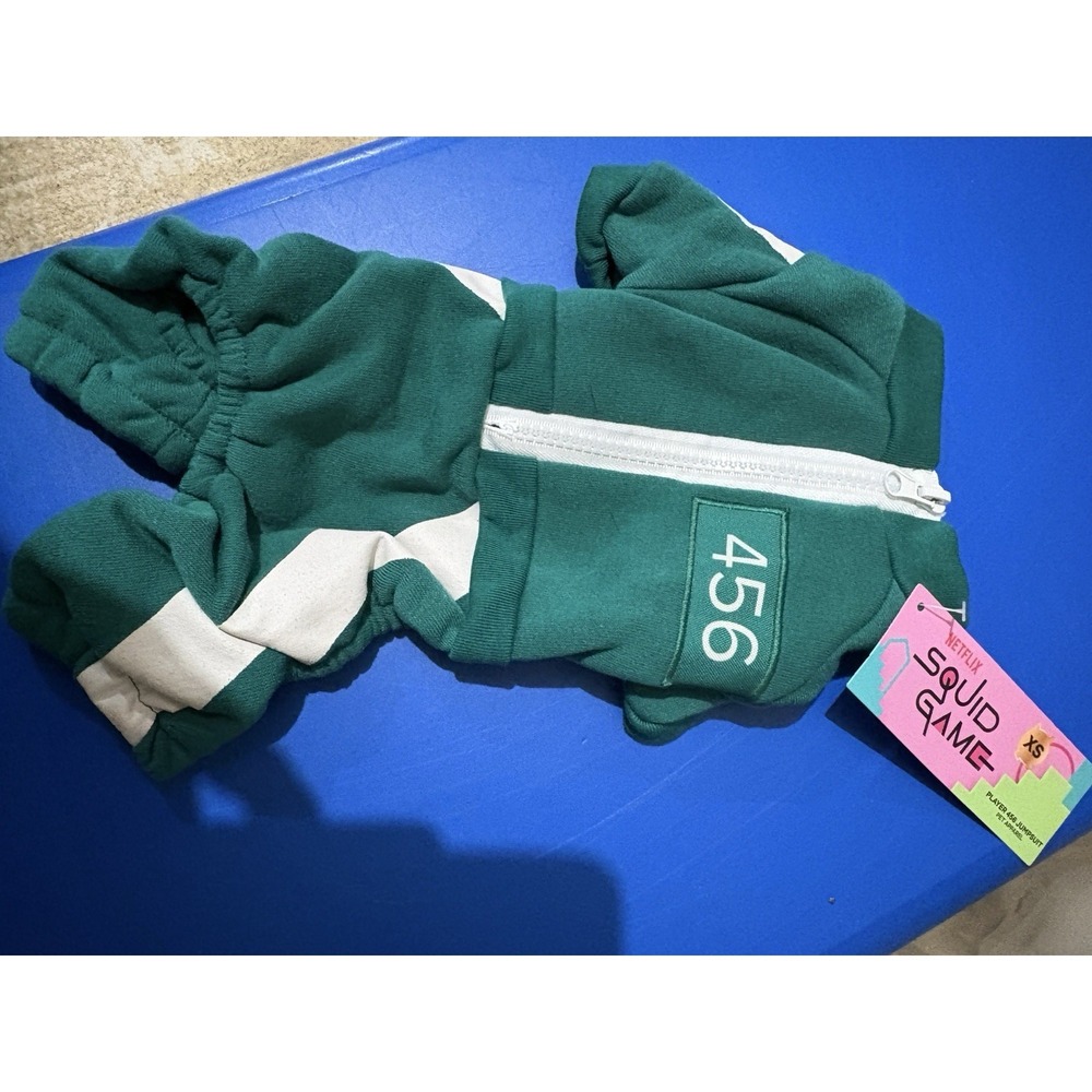 Squid Game XS Dog Player 456 Jumpsuit